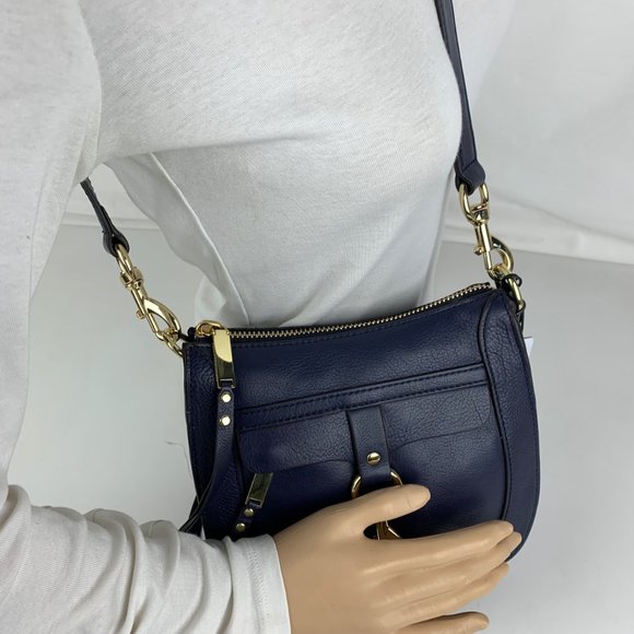 New Rebecca Minkoff Dog Clip Navy Crossbody - Picture 3 of 8